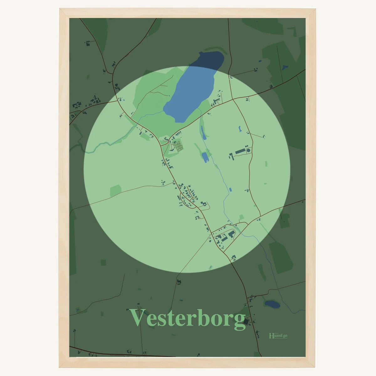 Vesterborg plakat – Centrum 2026 – Lys pastel grøn