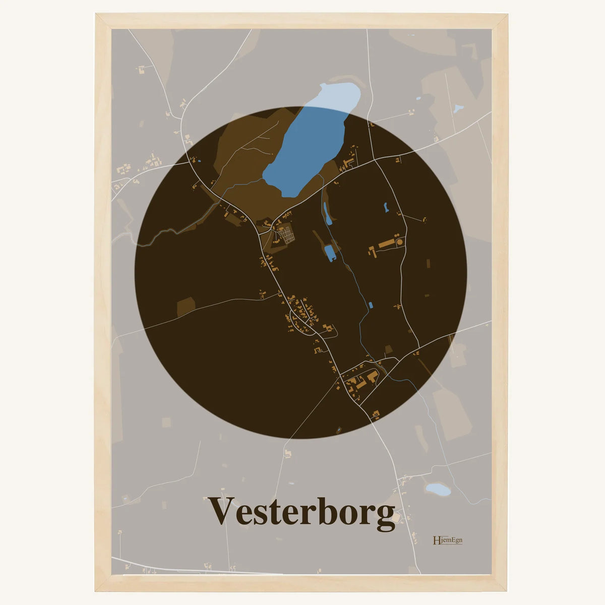 Vesterborg plakat – Centrum 2026 – Mørk brun