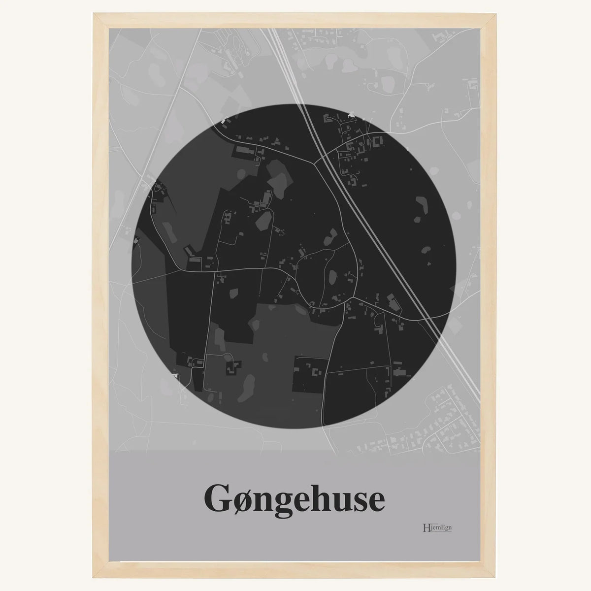 Gøngehuse plakat – Centrum 2026 – Mørk grå