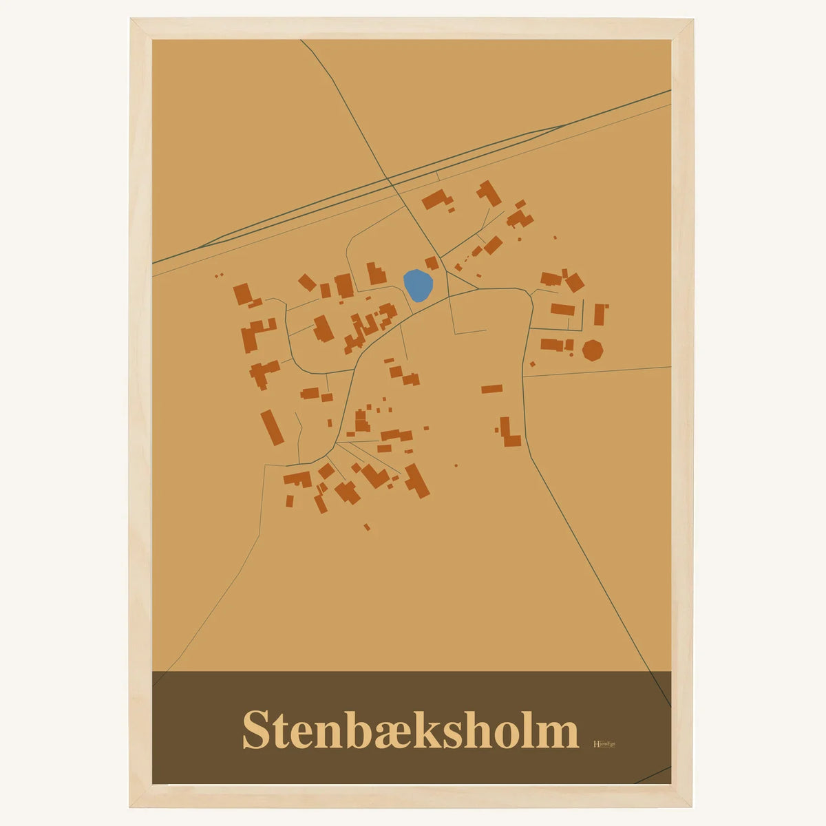 Stenbæksholm plakat – Firkantet 2026 – Lys pastel brun