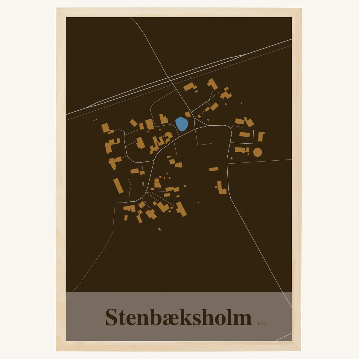 Stenbæksholm plakat – Firkantet 2026 – Mørk brun