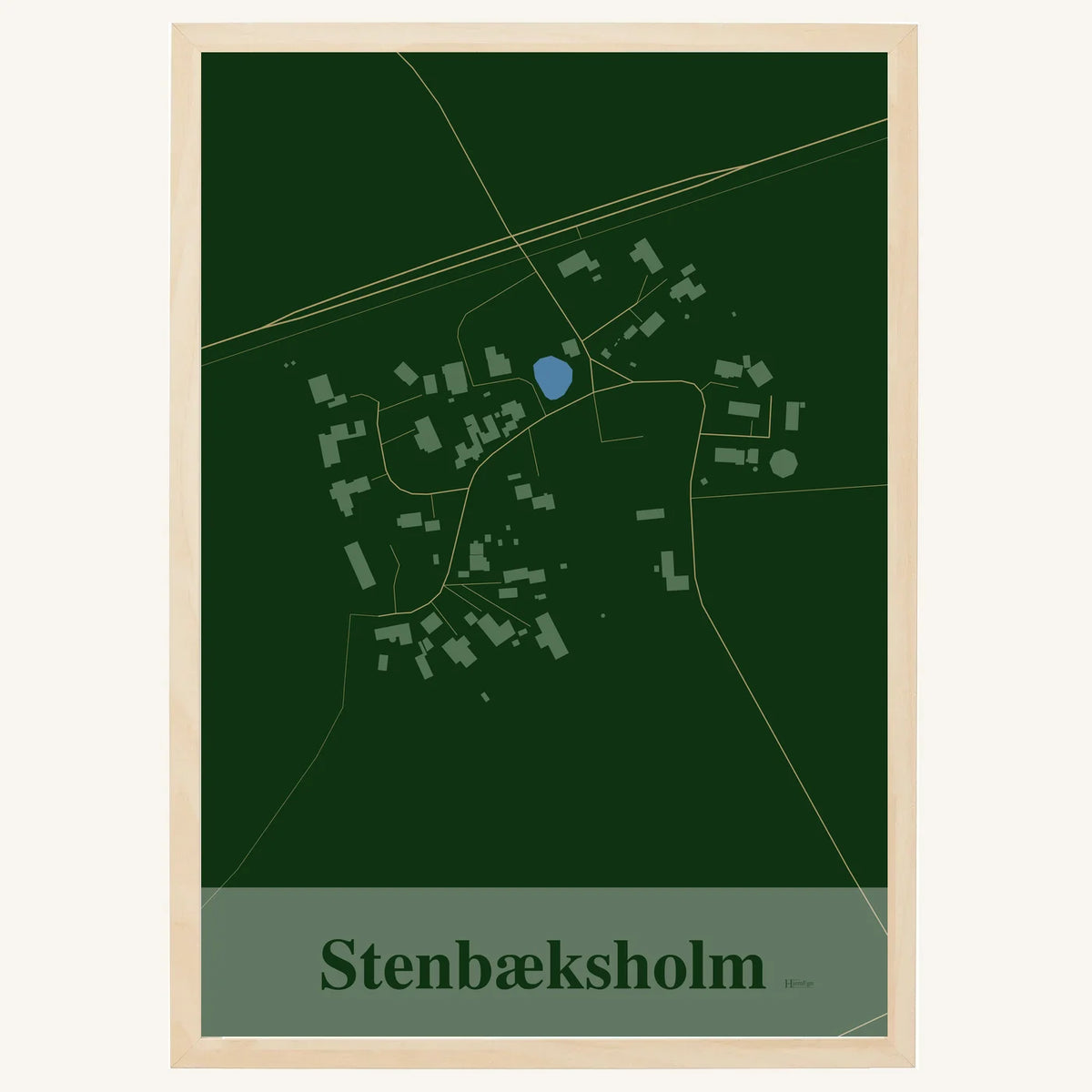 Stenbæksholm plakat – Firkantet 2026 – Mørk grøn