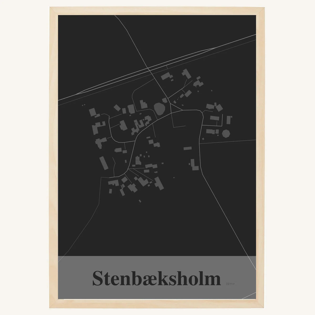 Stenbæksholm plakat – Firkantet 2026 – Mørk grå