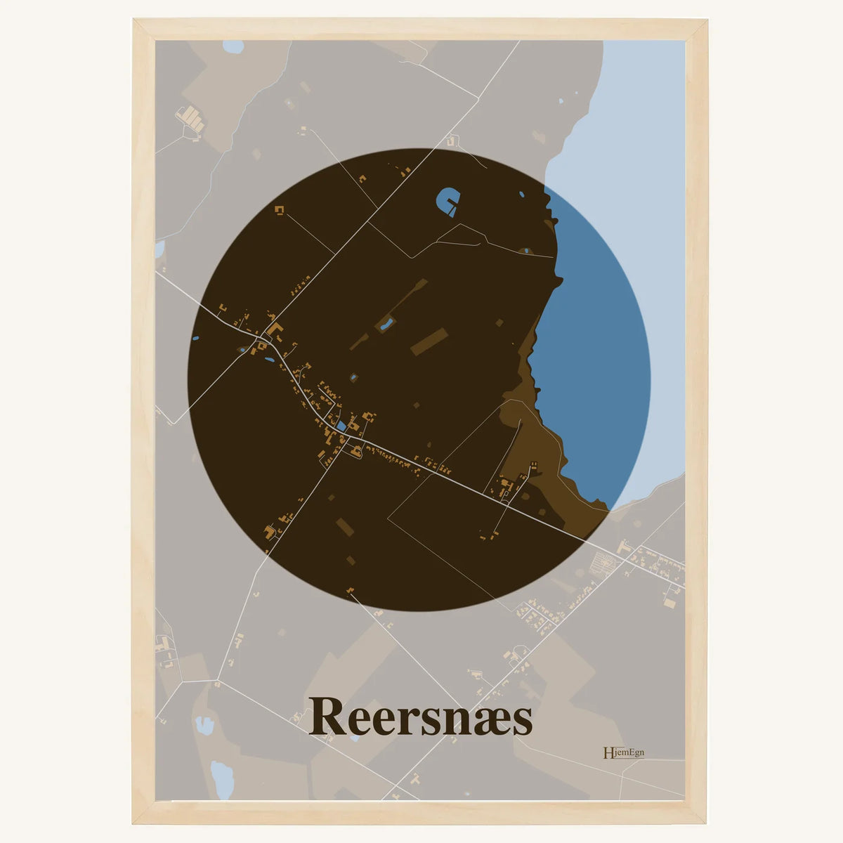 Reersnæs plakat – Centrum 2026 – Mørk brun