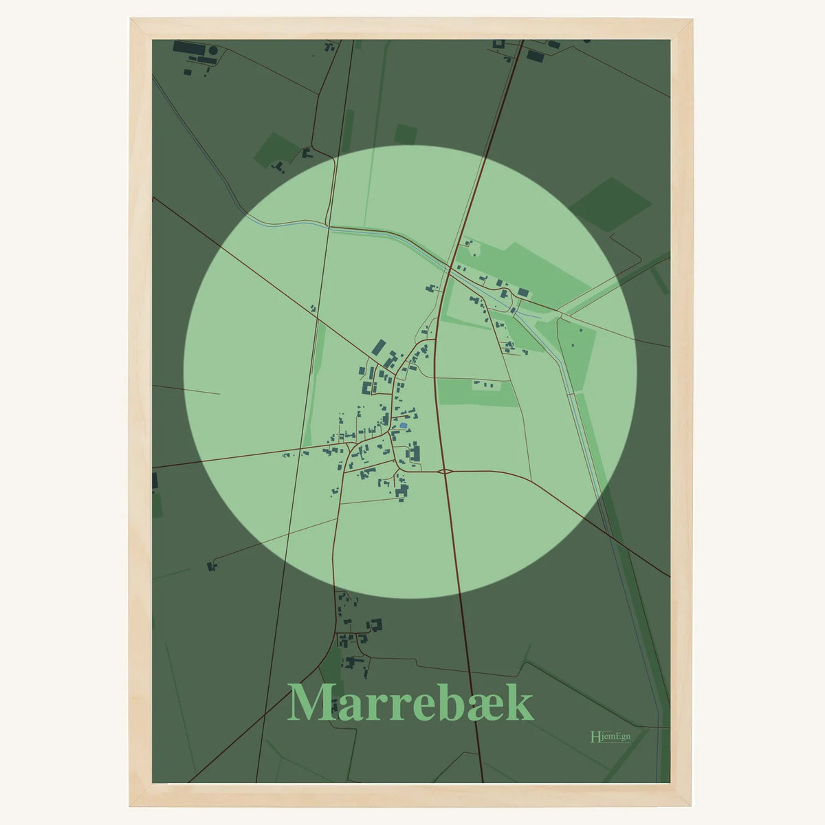 Marrebæk plakat – Centrum 2026 – Lys pastel grøn