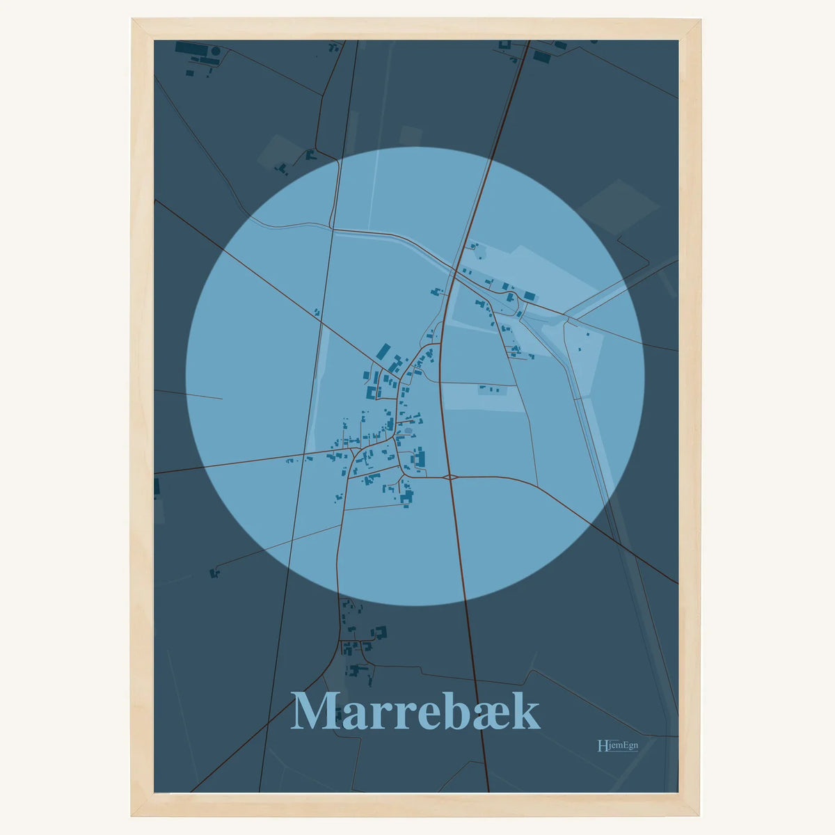 Marrebæk plakat – Centrum 2026 – Lys pastel blå