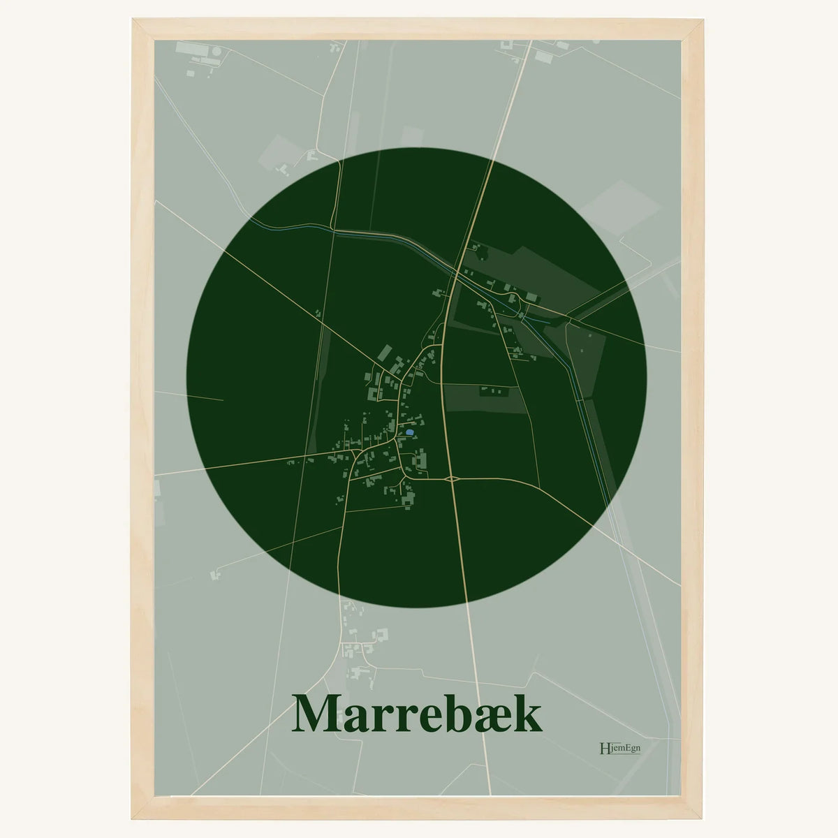Marrebæk plakat – Centrum 2026 – Mørk grøn