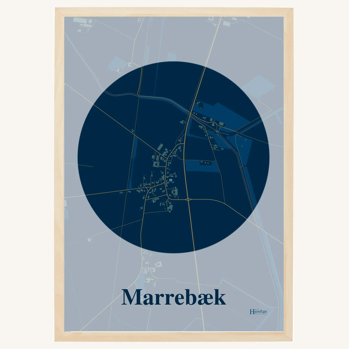 Marrebæk plakat – Centrum 2026 – Mørk blå