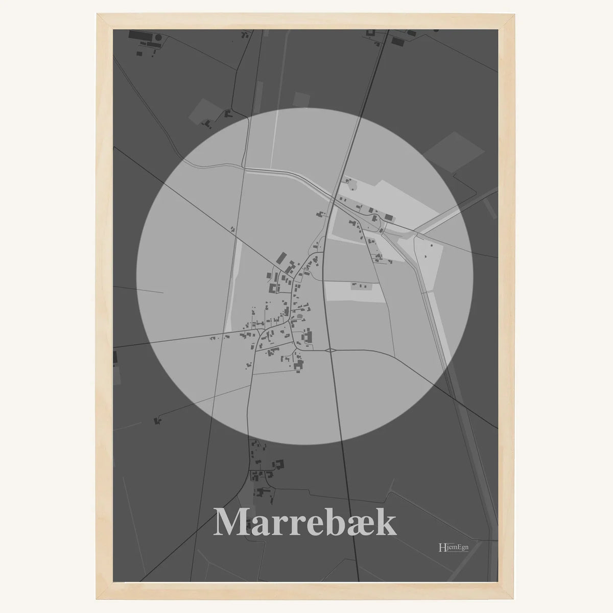 Marrebæk plakat – Centrum 2026 – Lys pastel grå