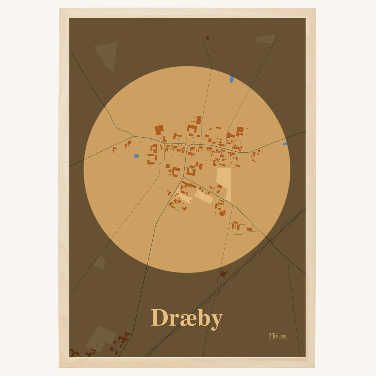Dræby plakat – Centrum 2026 – Lys pastel brun