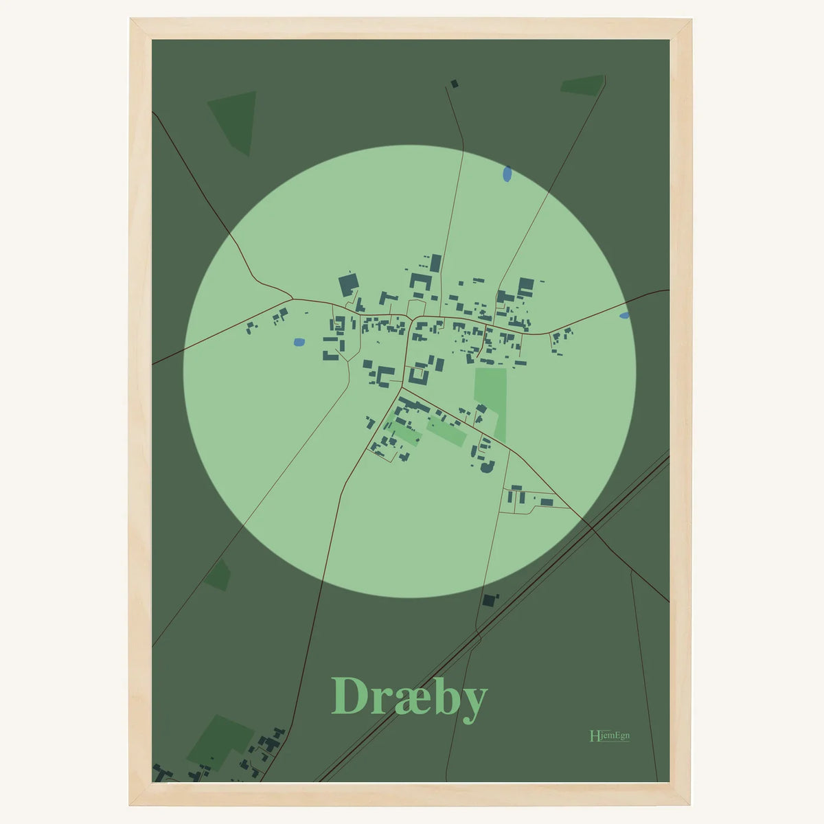 Dræby plakat – Centrum 2026 – Lys pastel grøn