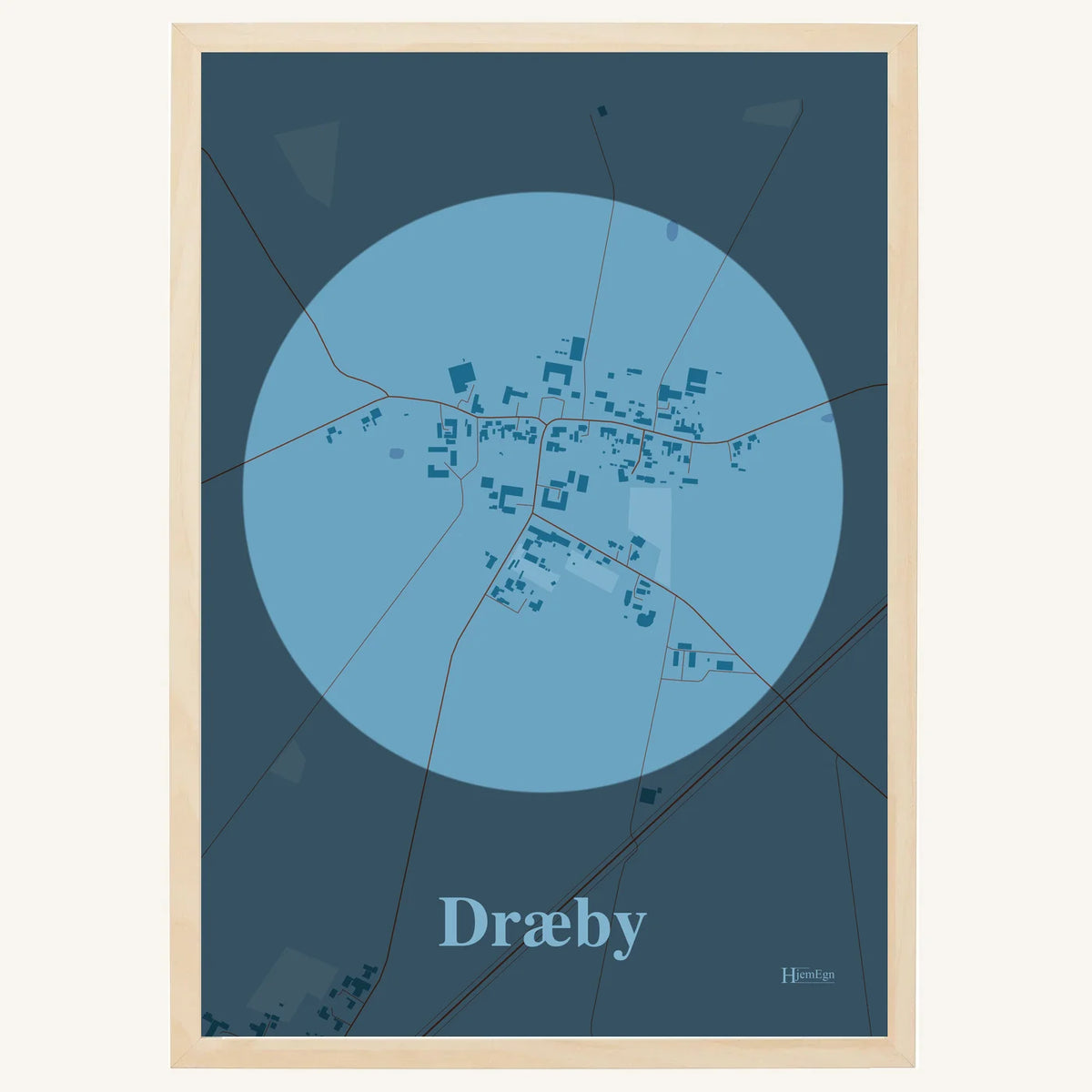 Dræby plakat – Centrum 2026 – Lys pastel blå