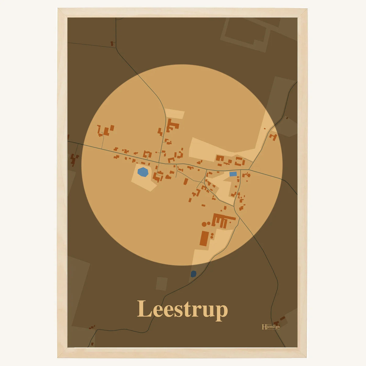 Leestrup plakat – Centrum 2026 – Lys pastel brun