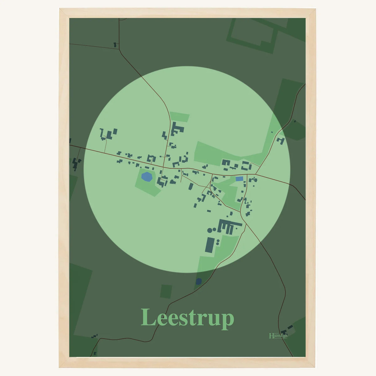 Leestrup plakat – Centrum 2026 – Lys pastel grøn