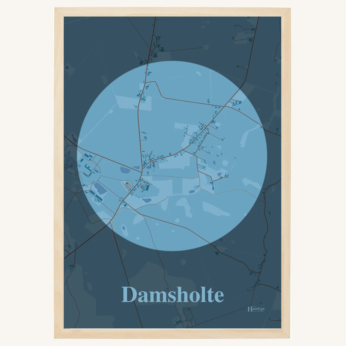 Damsholte plakat – Centrum 2026 – Lys pastel blå