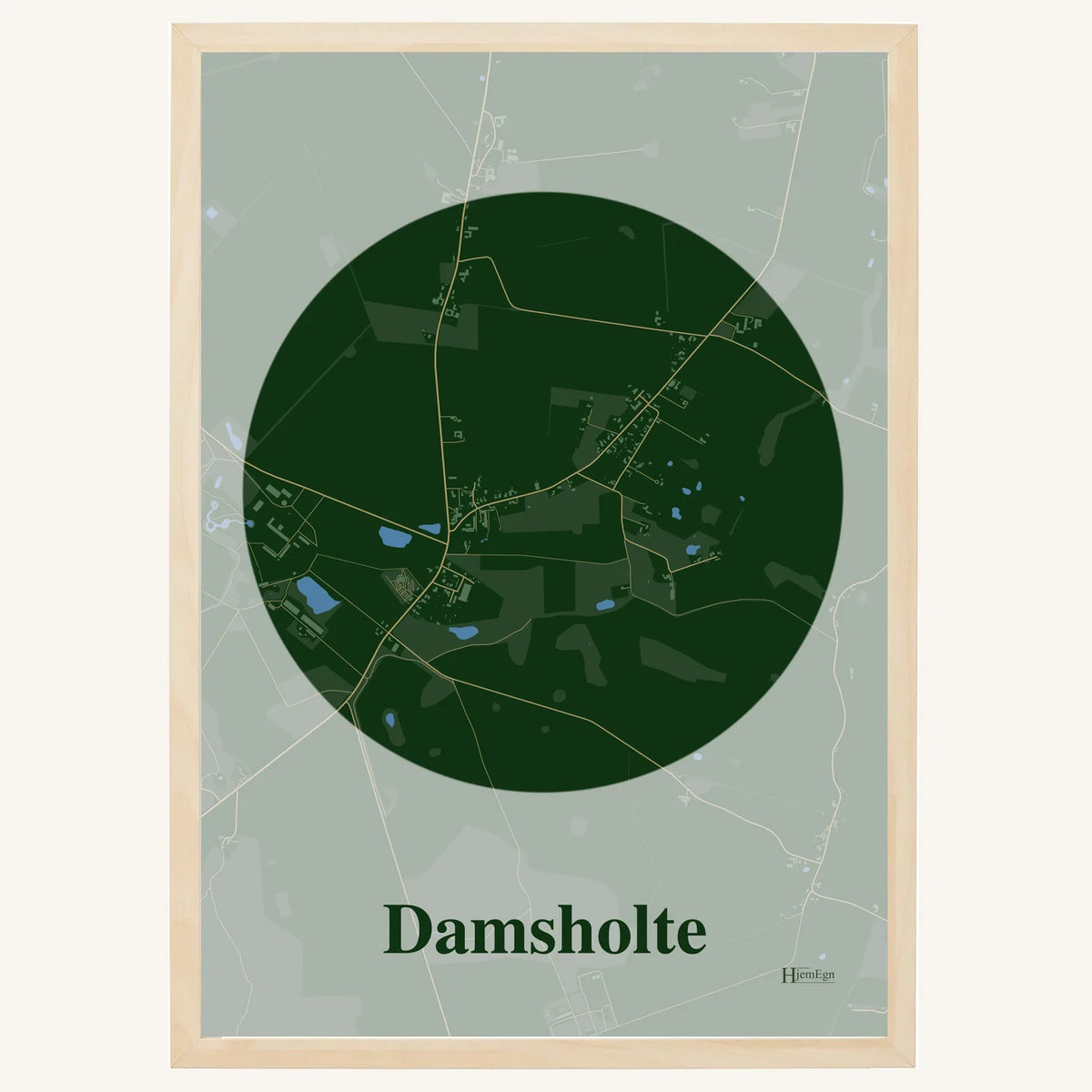 Damsholte plakat – Centrum 2026 – Mørk grøn