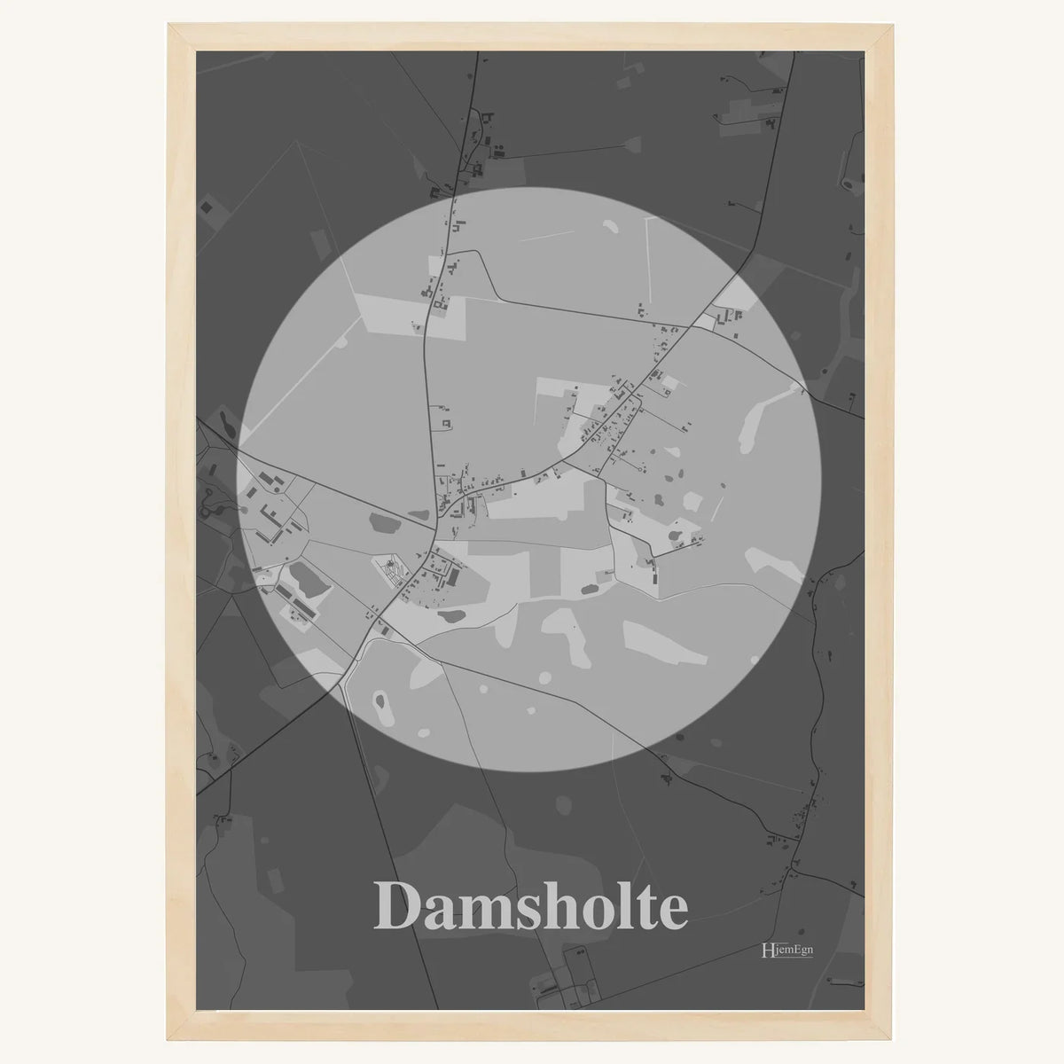 Damsholte plakat – Centrum 2026 – Lys pastel grå