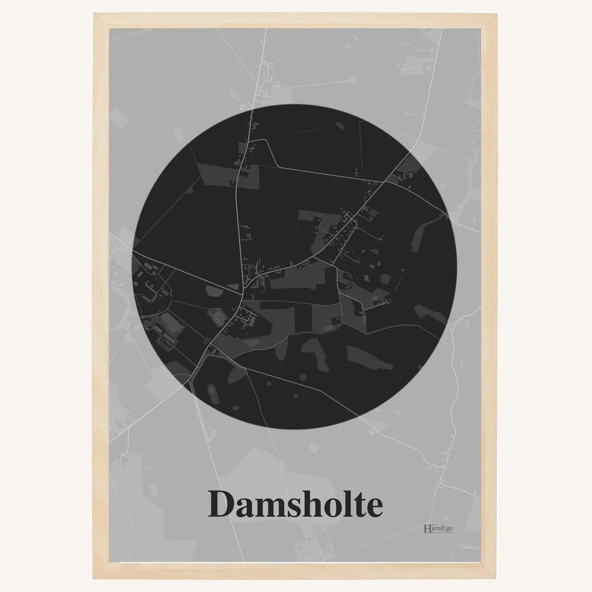 Damsholte plakat – Centrum 2026 – Mørk grå