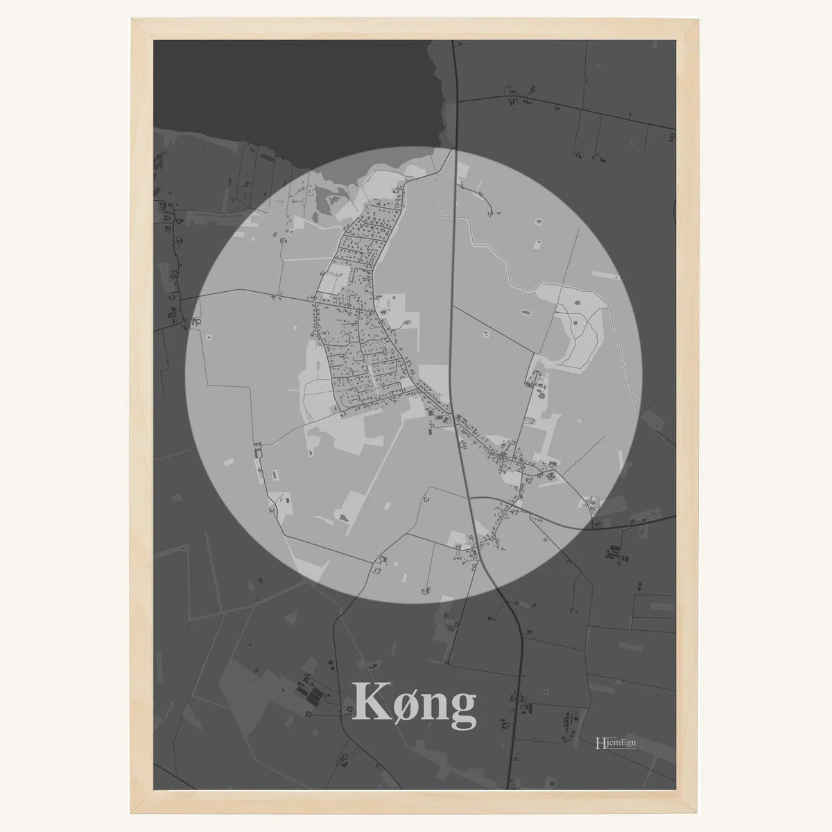 Køng plakat – Centrum 2026 – Lys pastel grå