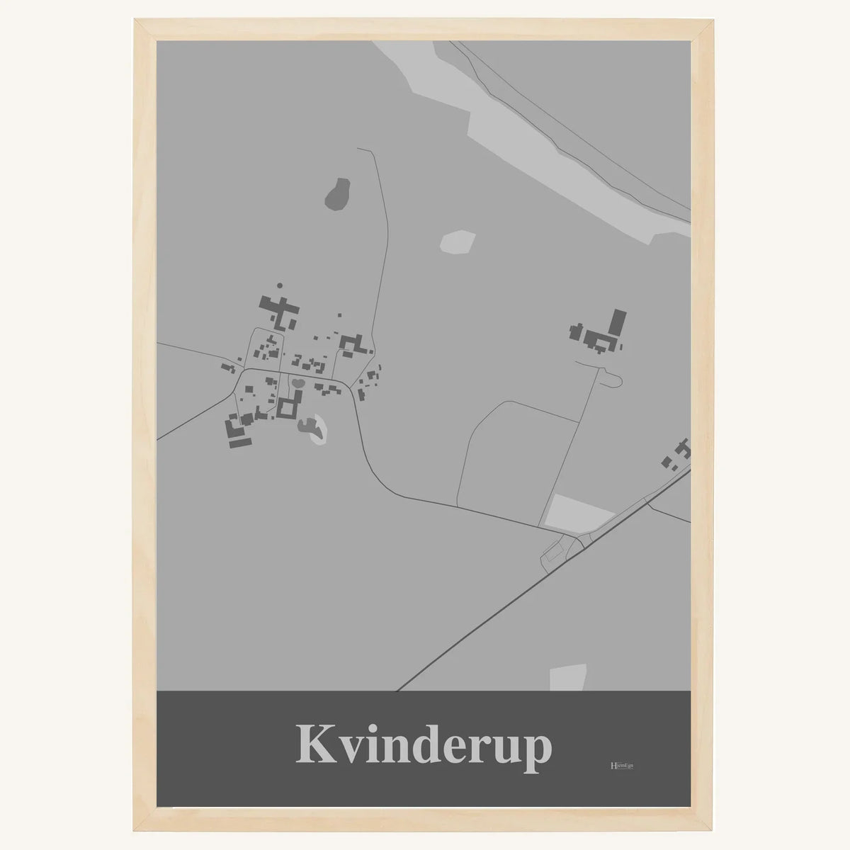 Kvinderup plakat – Firkantet 2026 – Lys pastel grå