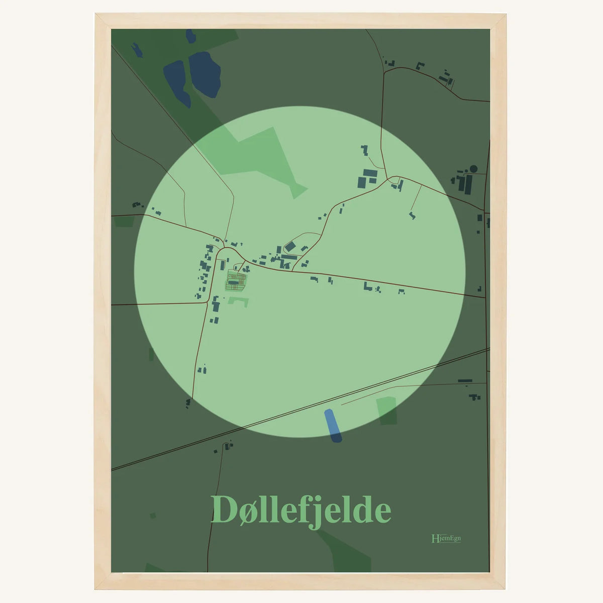 Døllefjelde plakat – Centrum 2026 – Lys pastel grøn