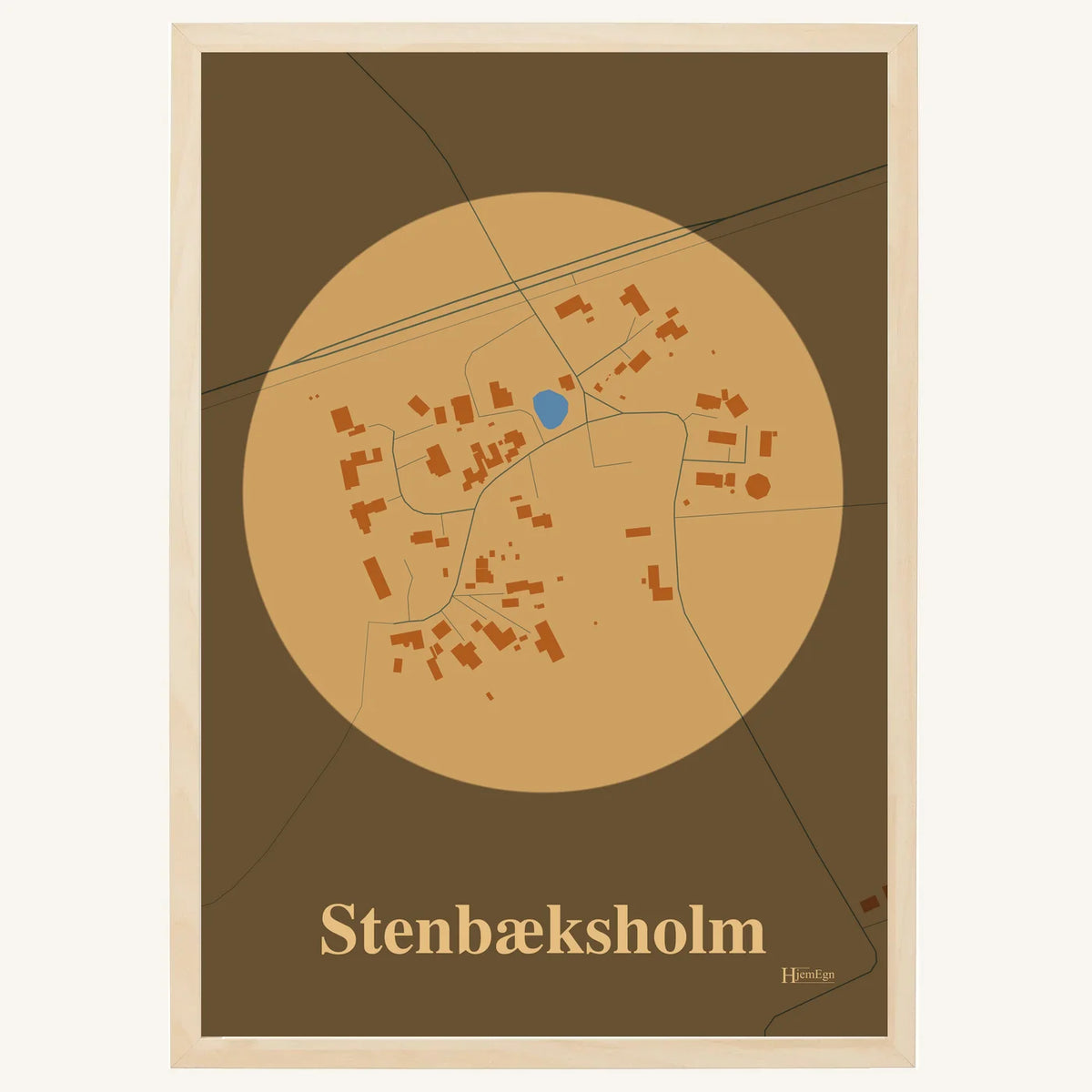 Stenbæksholm plakat – Centrum 2026 – Lys pastel brun