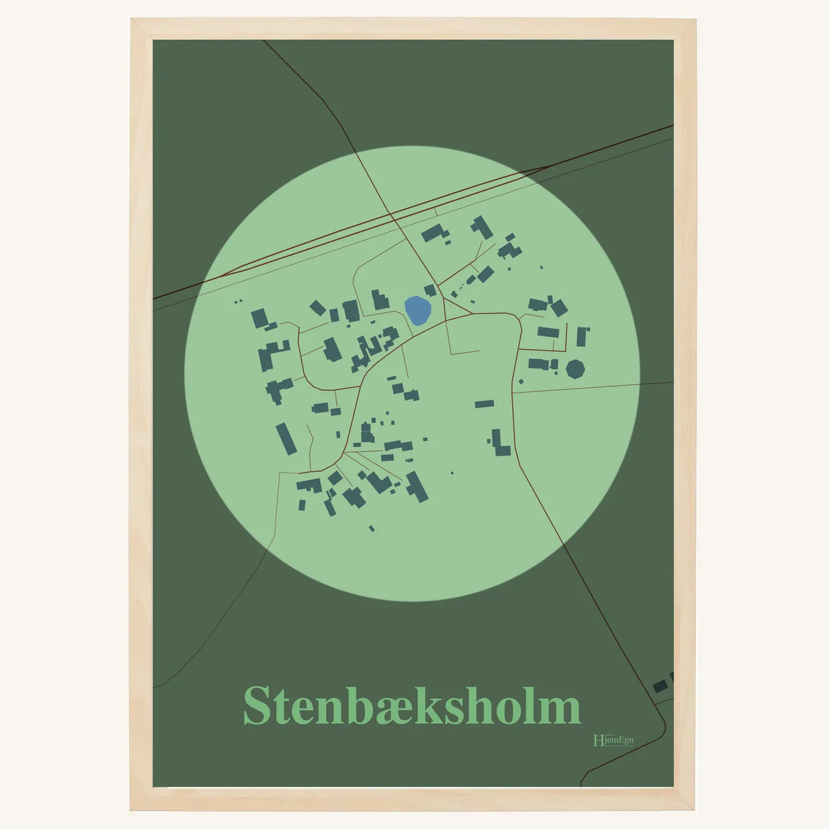 Stenbæksholm plakat – Centrum 2026 – Lys pastel grøn