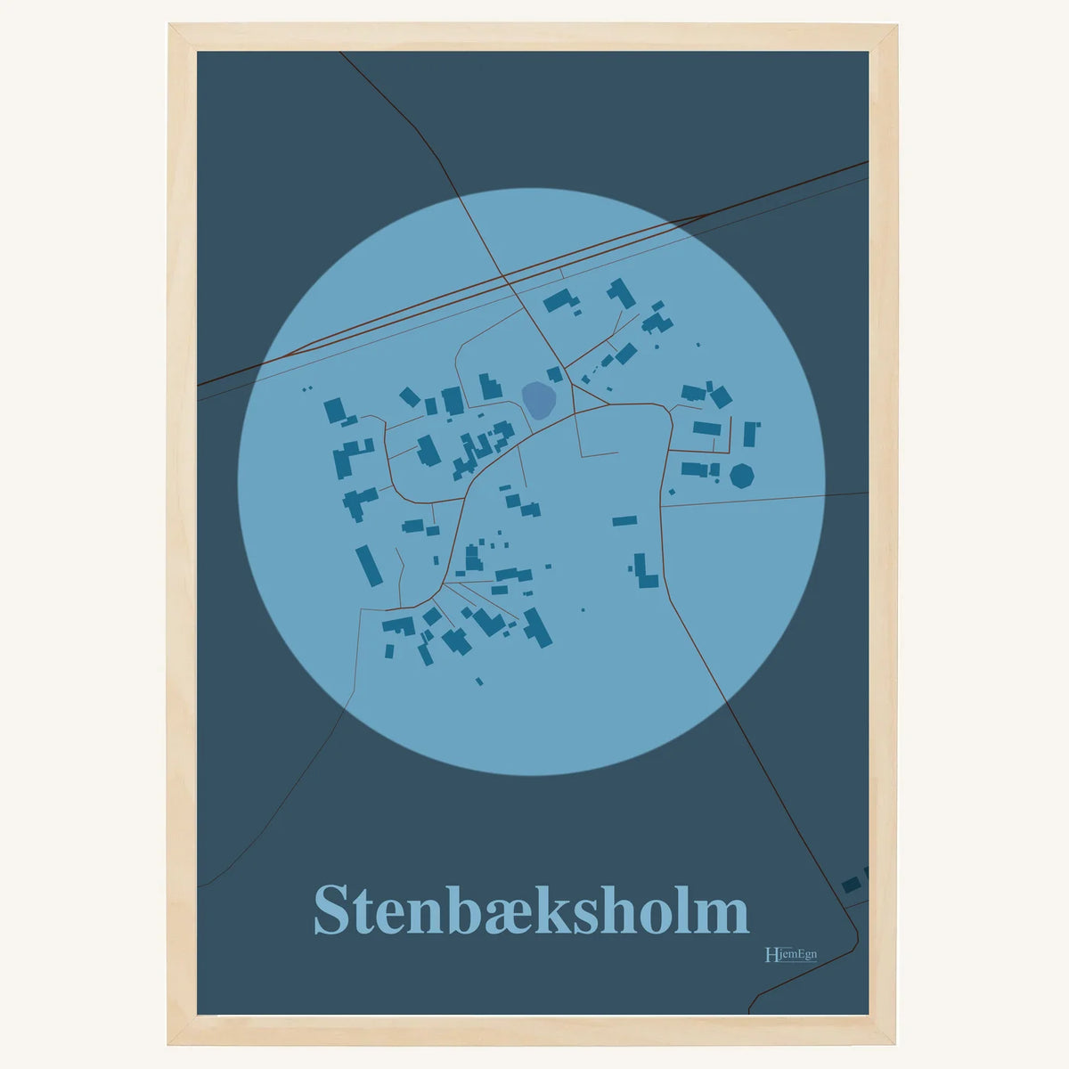 Stenbæksholm plakat – Centrum 2026 – Lys pastel blå