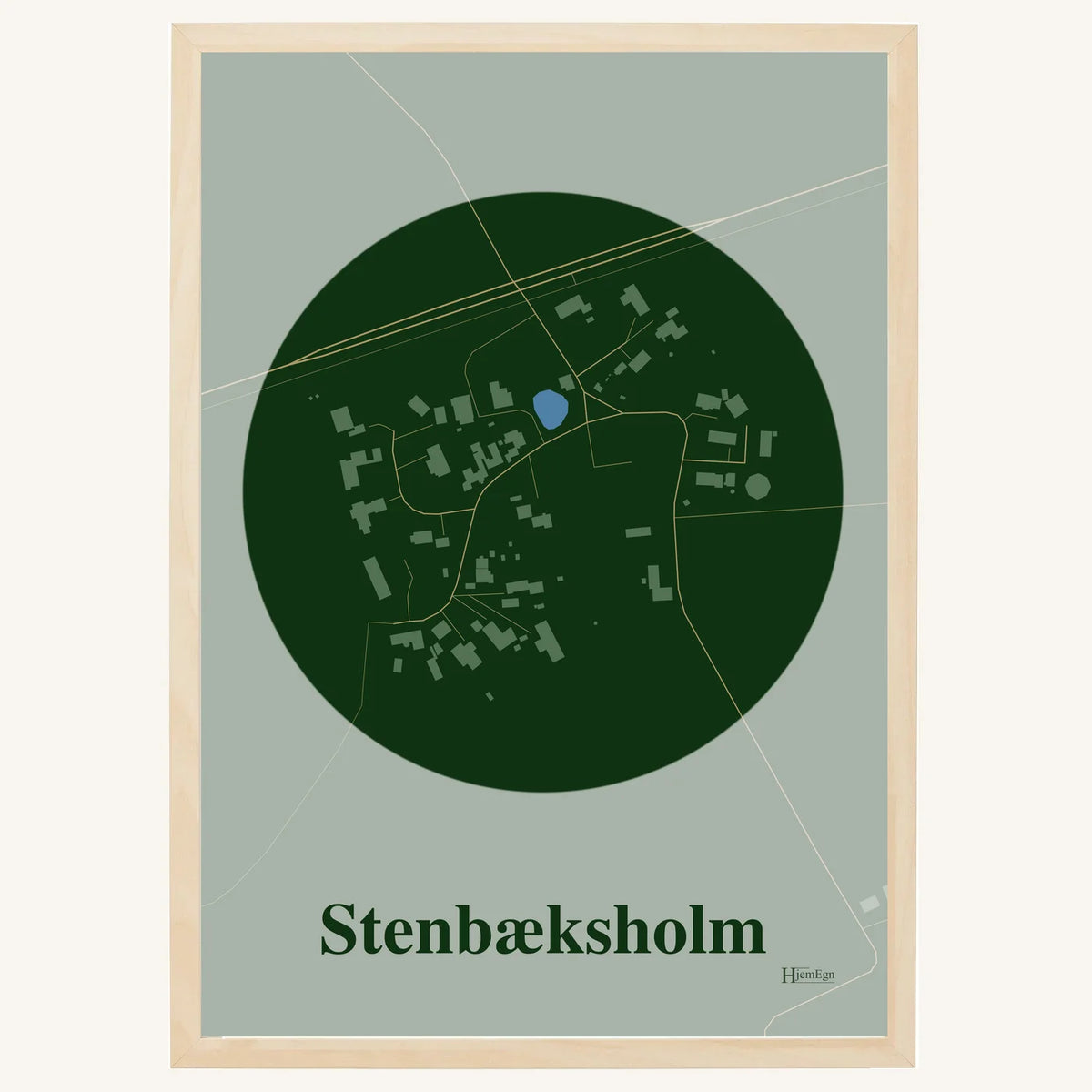 Stenbæksholm plakat – Centrum 2026 – Mørk grøn
