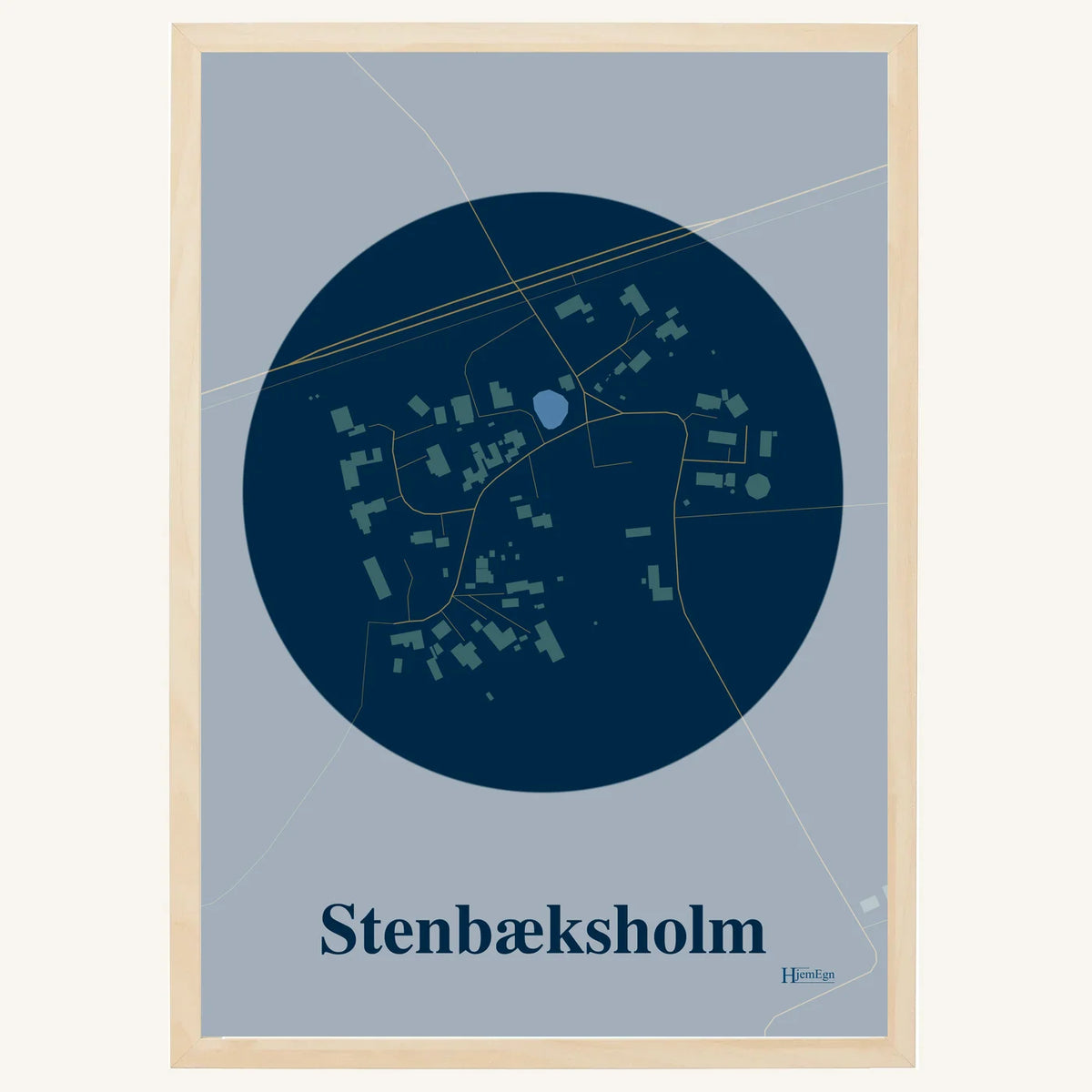 Stenbæksholm plakat – Centrum 2026 – Mørk blå