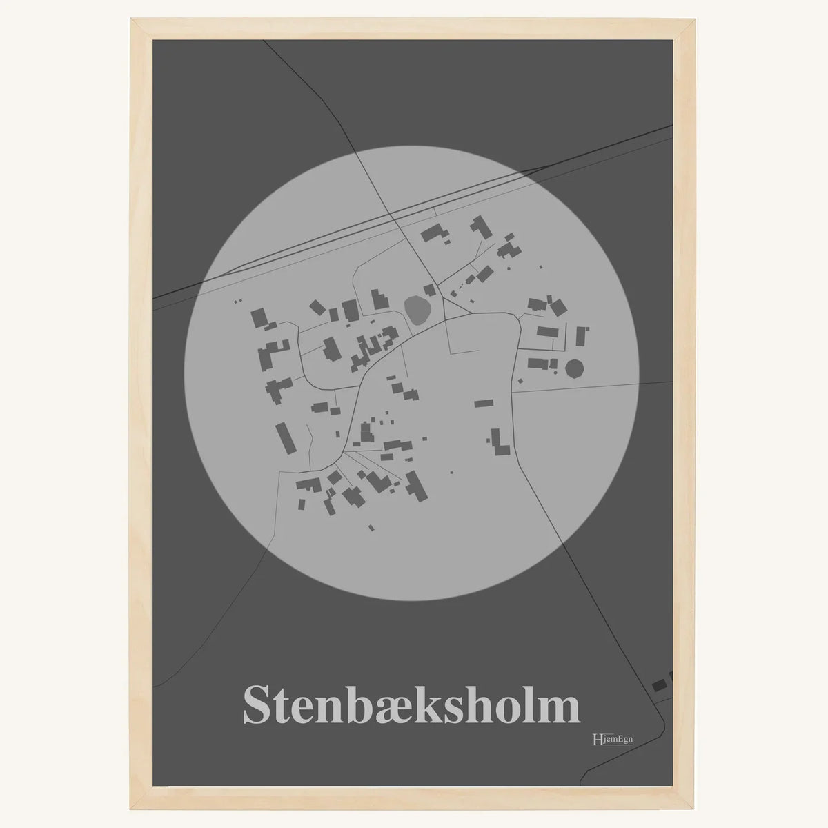 Stenbæksholm plakat – Centrum 2026 – Lys pastel grå