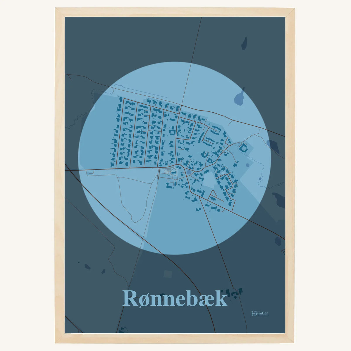 Rønnebæk plakat – Centrum 2026 – Lys pastel blå