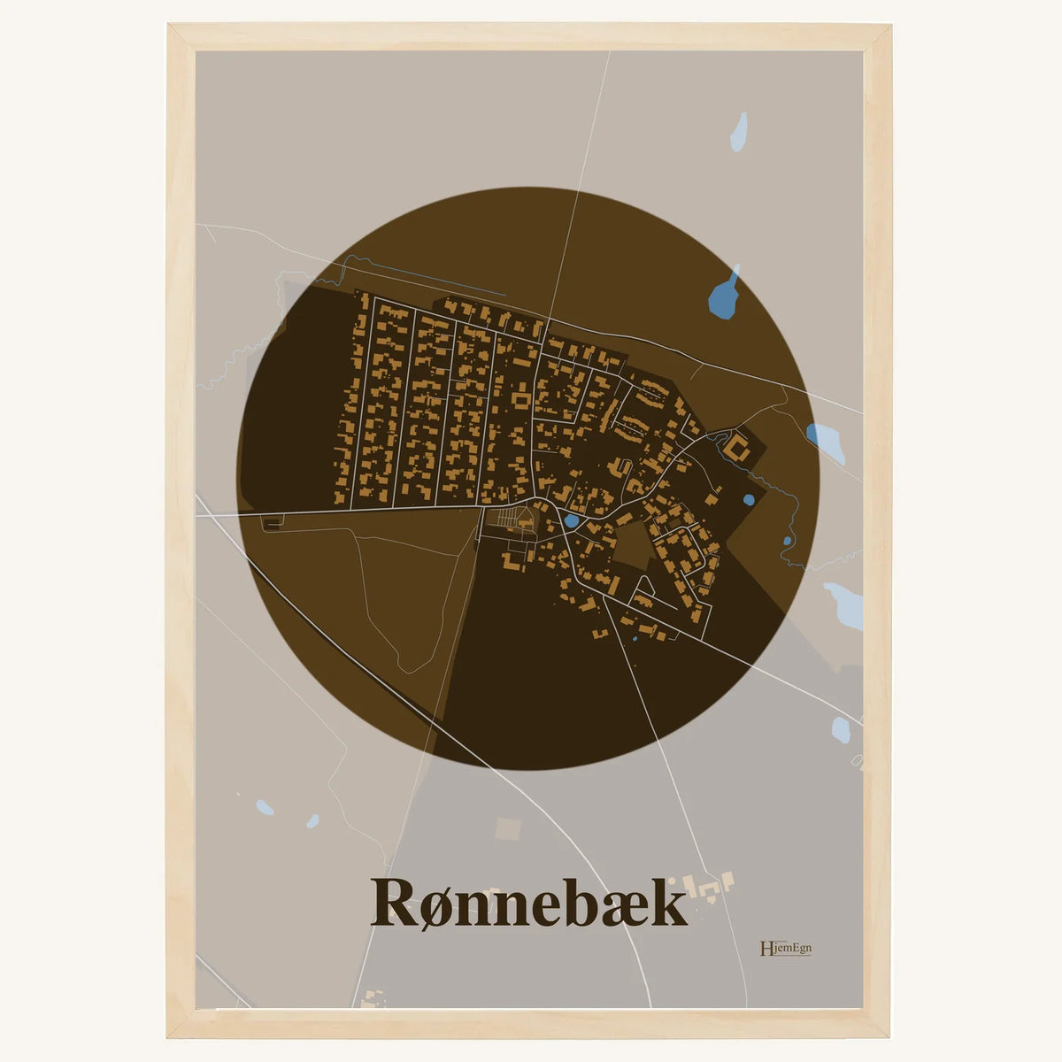 Rønnebæk plakat – Centrum 2026 – Mørk brun