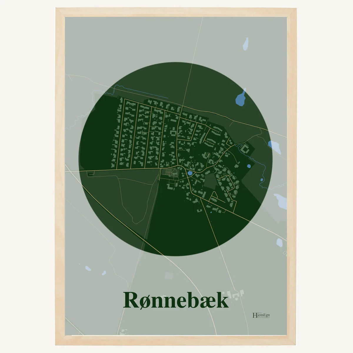 Rønnebæk plakat – Centrum 2026 – Mørk grøn