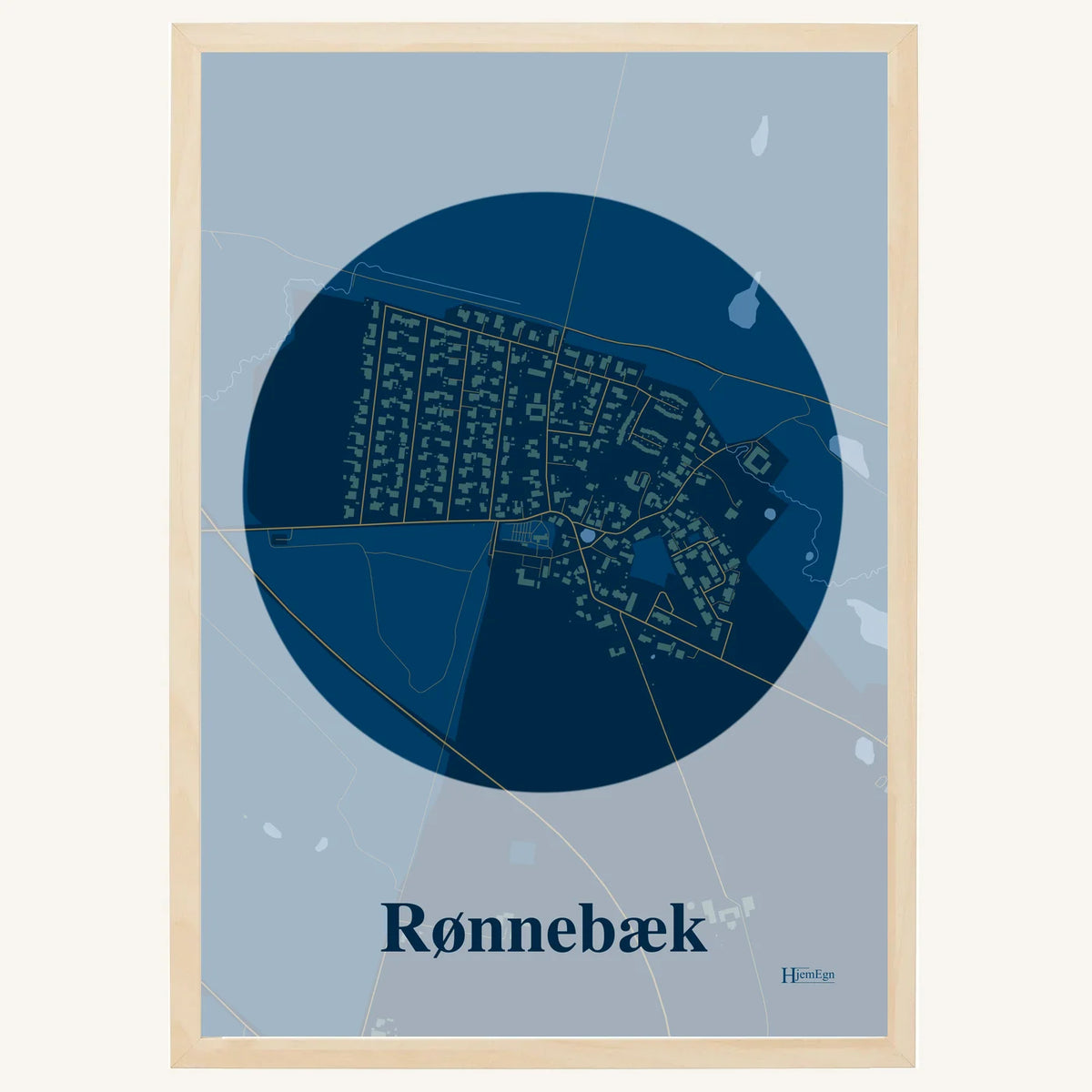 Rønnebæk plakat – Centrum 2026 – Mørk blå