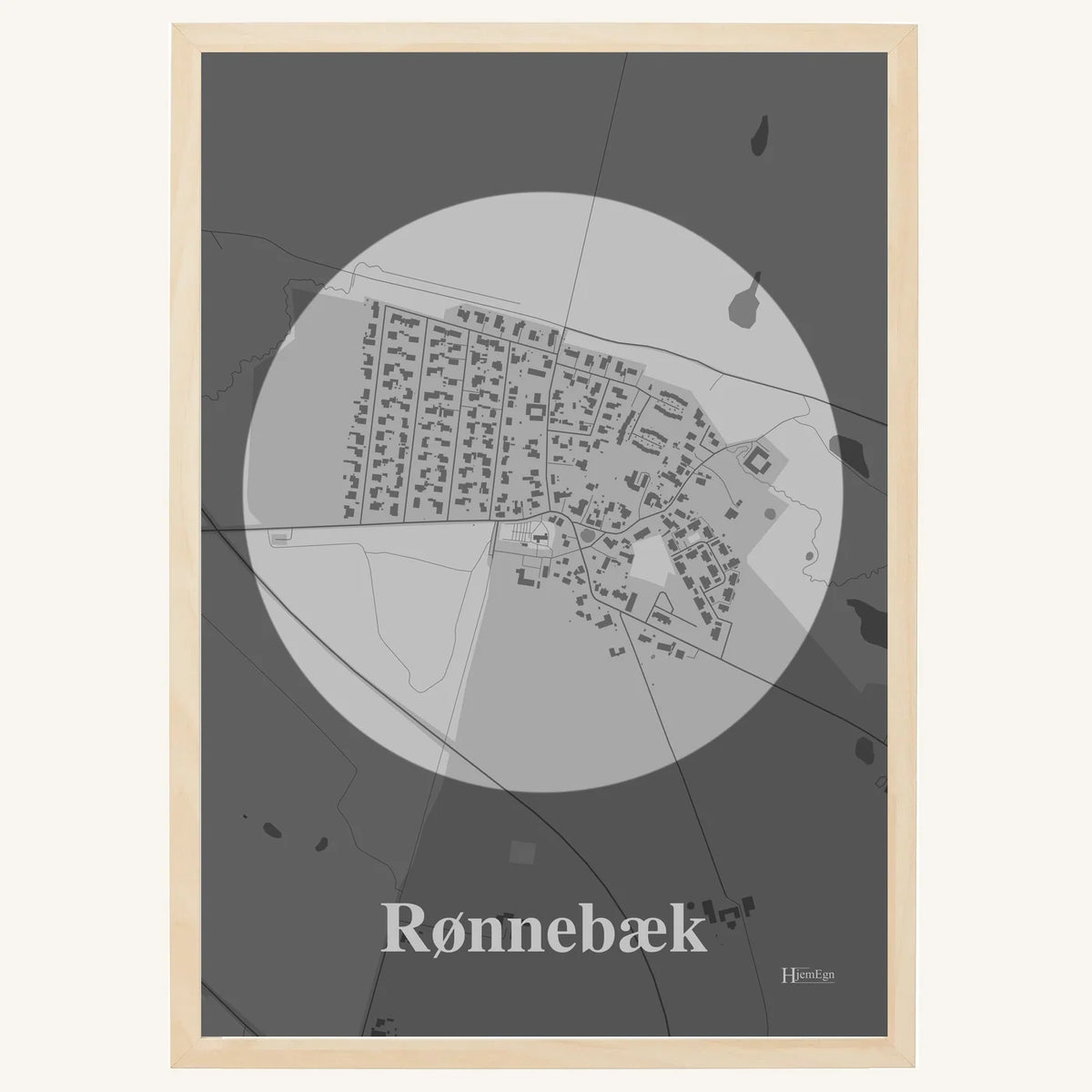 Rønnebæk plakat – Centrum 2026 – Lys pastel grå