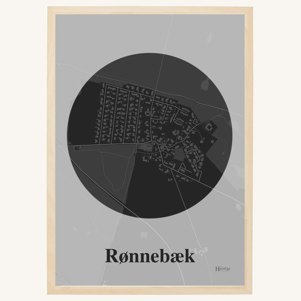 Rønnebæk plakat – Centrum 2026 – Mørk grå