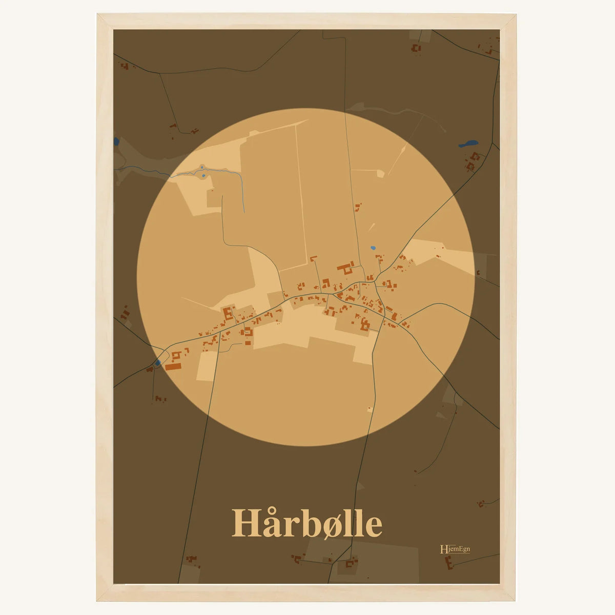 Hårbølle plakat – Centrum 2026 – Lys pastel brun