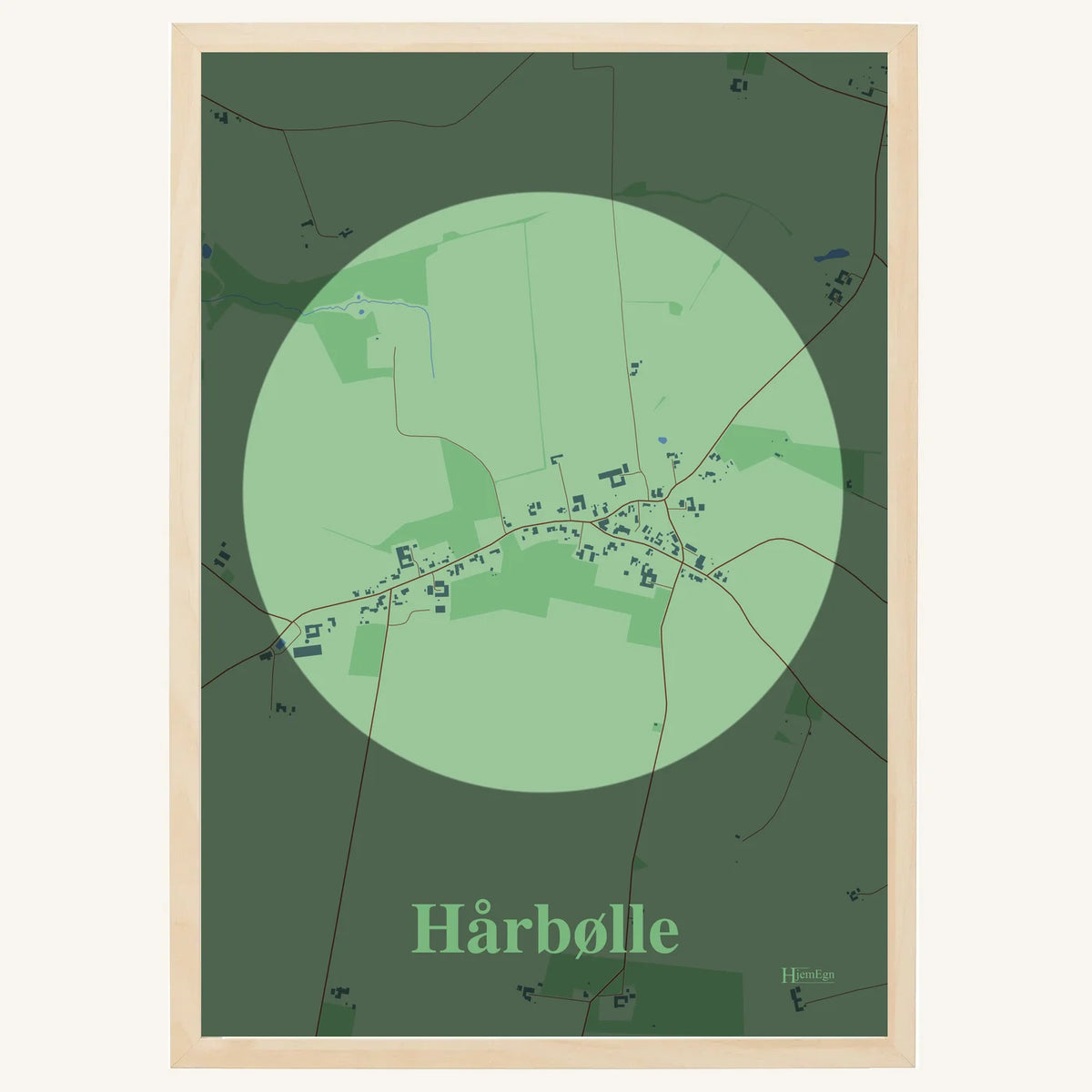 Hårbølle plakat – Centrum 2026 – Lys pastel grøn