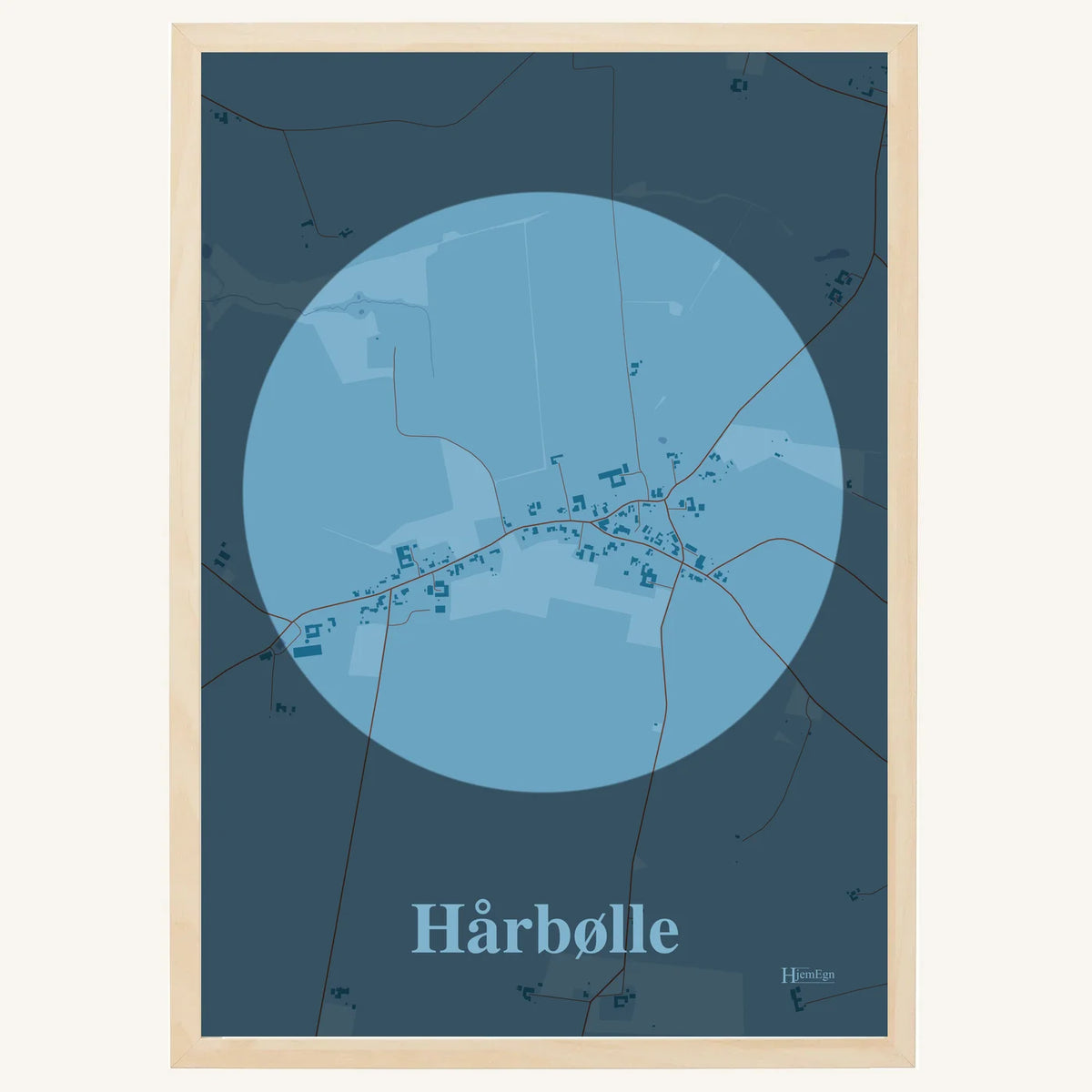 Hårbølle plakat – Centrum 2026 – Lys pastel blå
