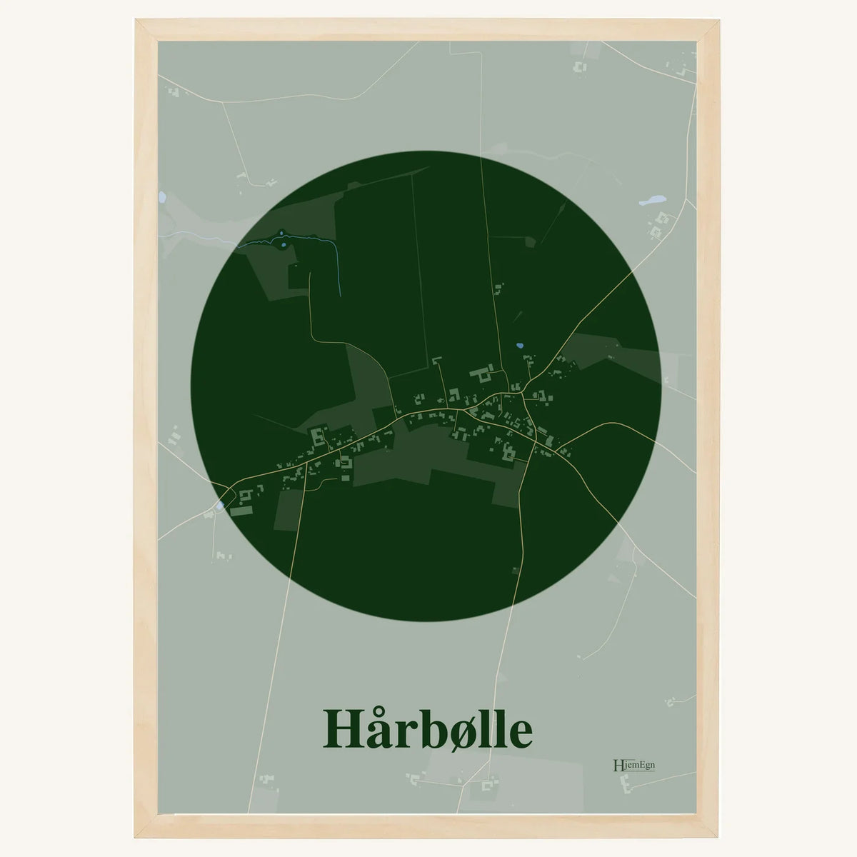 Hårbølle plakat – Centrum 2026 – Mørk grøn