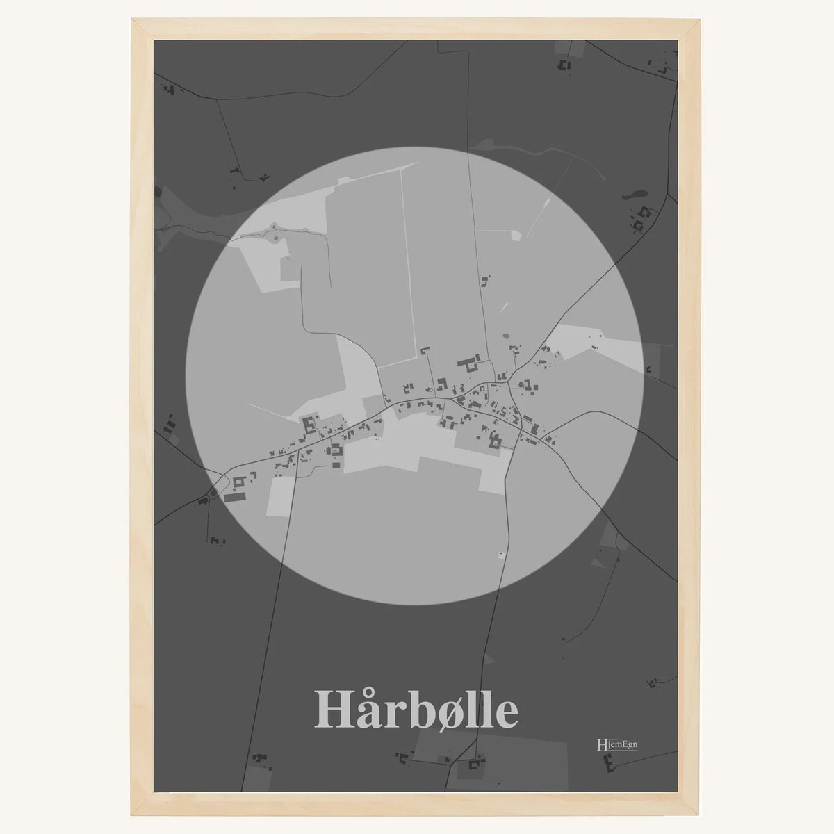 Hårbølle plakat – Centrum 2026 – Lys pastel grå