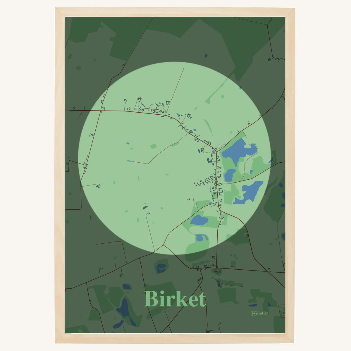 Birket plakat – Centrum 2026 – Lys pastel grøn