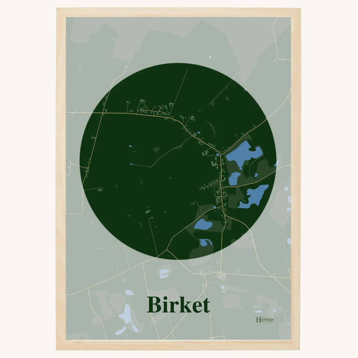 Birket plakat – Centrum 2026 – Mørk grøn