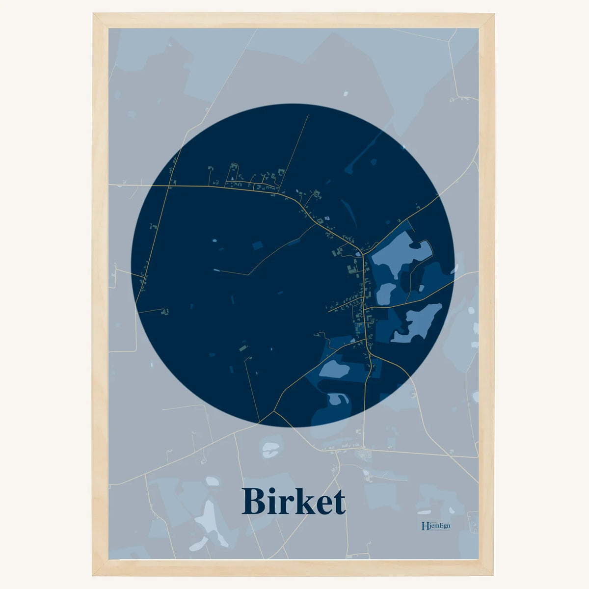 Birket plakat – Centrum 2026 – Mørk blå
