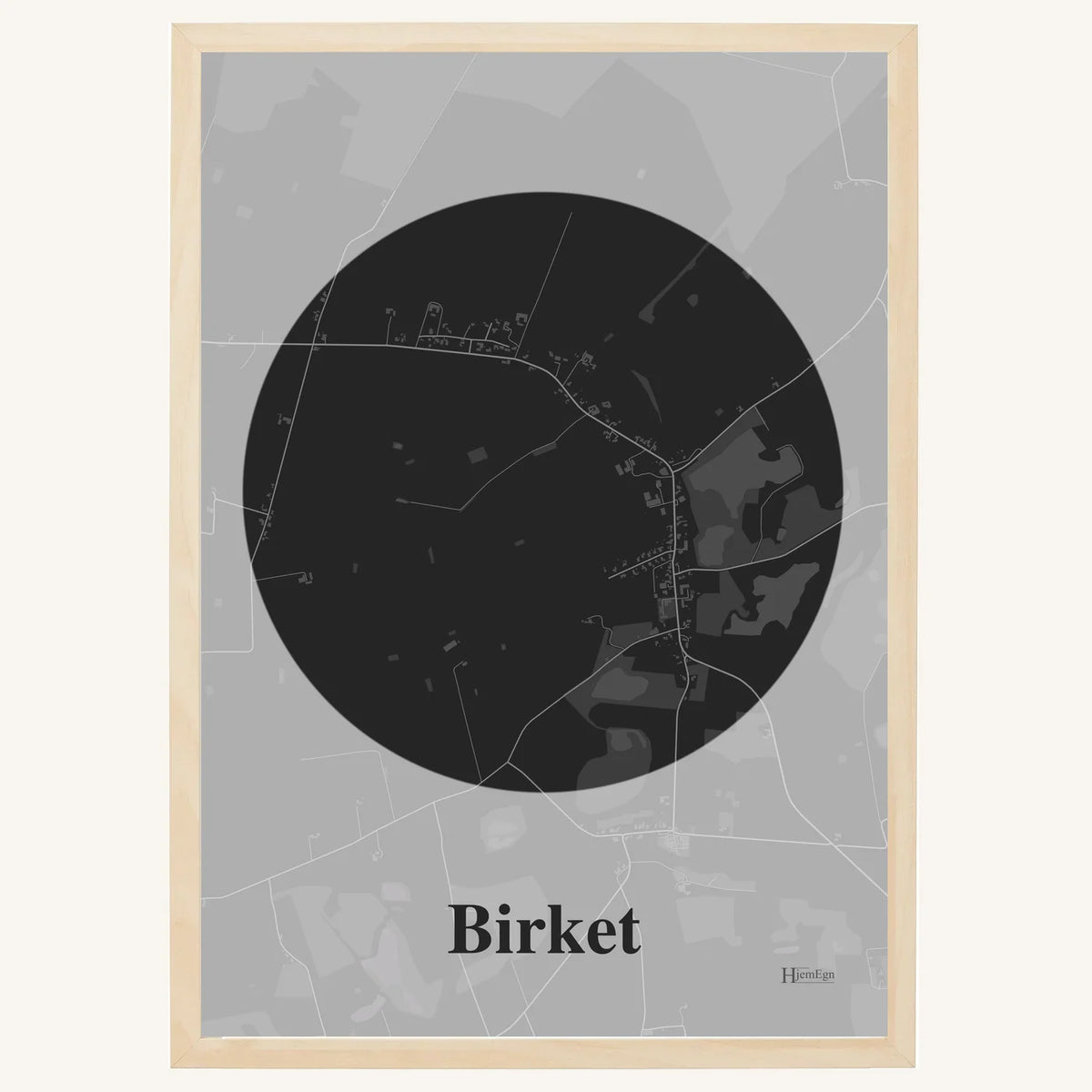 Birket plakat – Centrum 2026 – Mørk grå