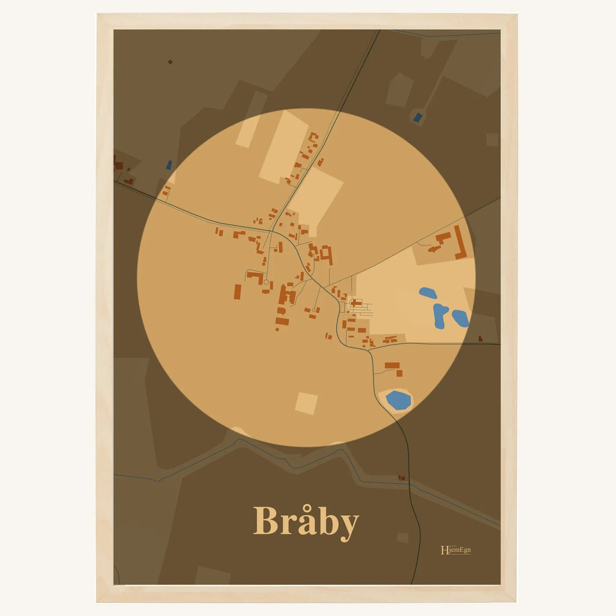Bråby plakat – Centrum 2026 – Lys pastel brun