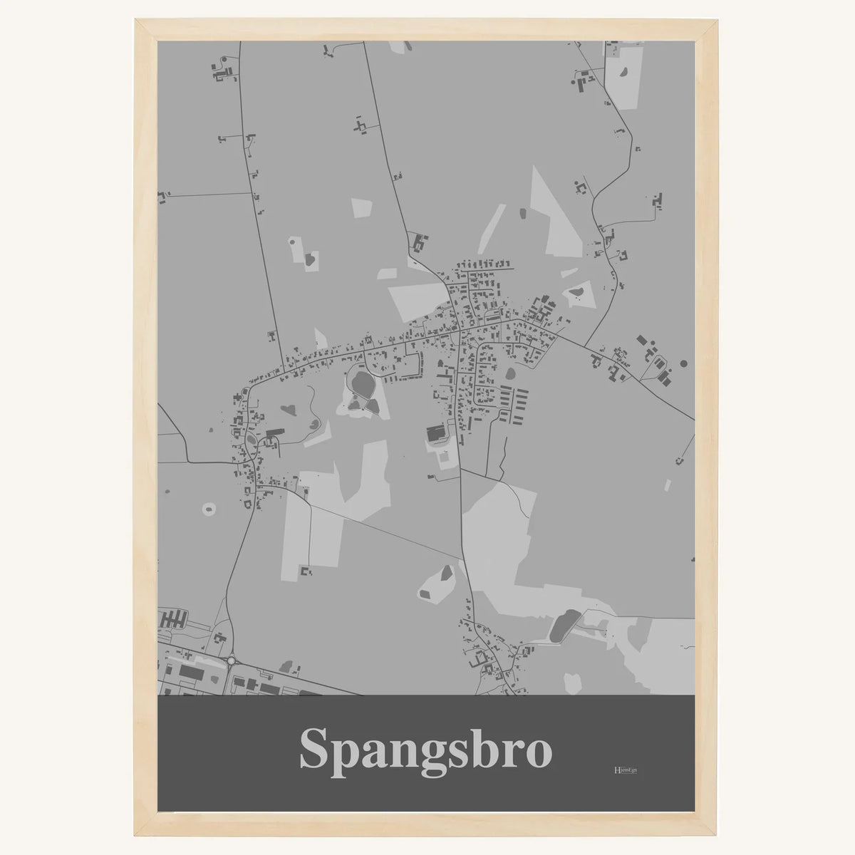 Spangsbro plakat – Firkantet 2026 – Lys pastel grå