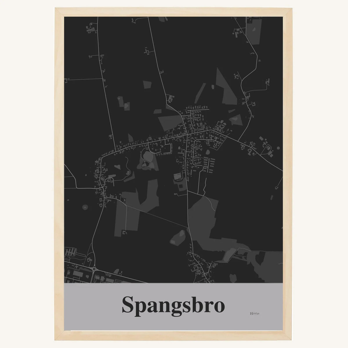 Spangsbro plakat – Firkantet 2026 – Mørk grå