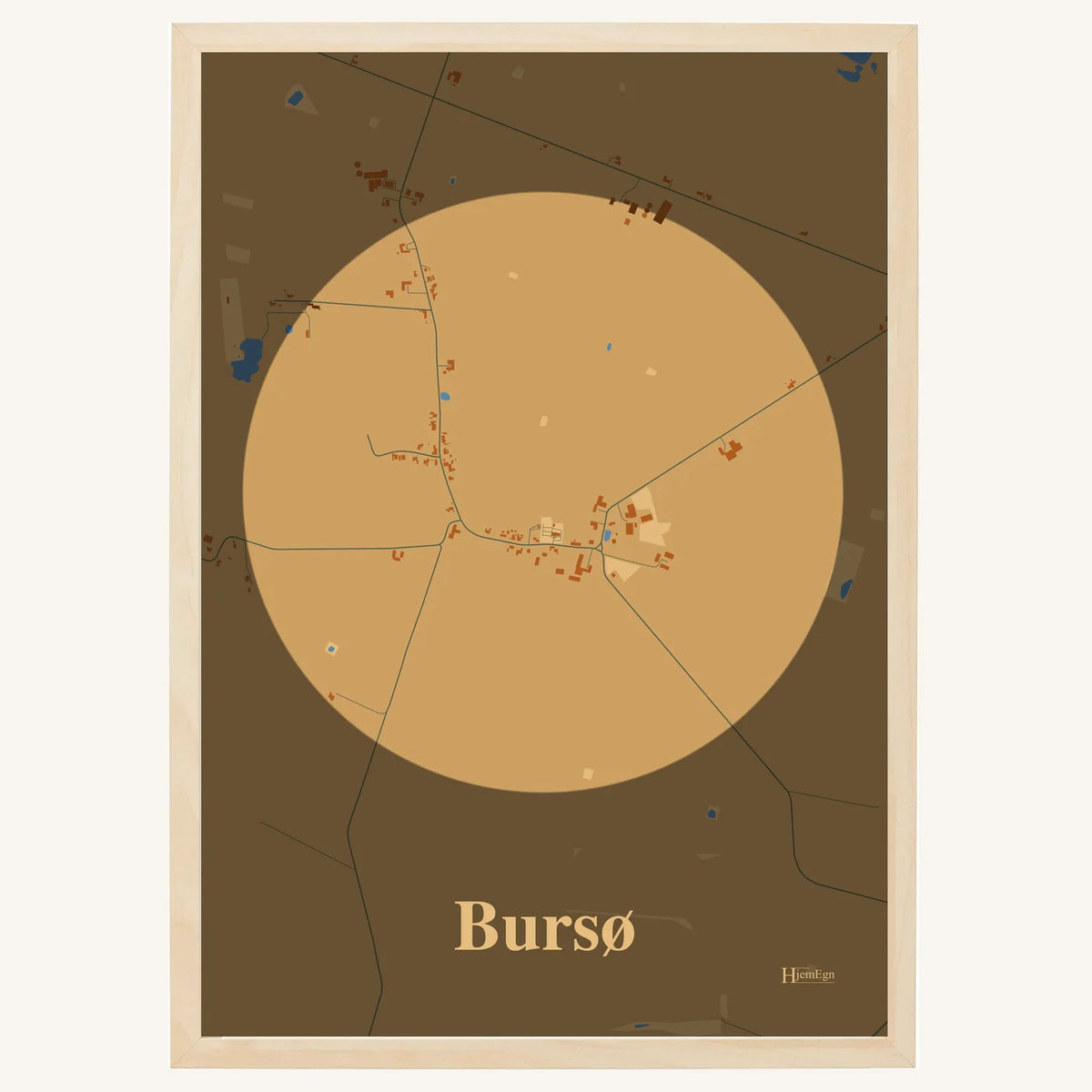 Bursø plakat – Centrum 2026 – Lys pastel brun